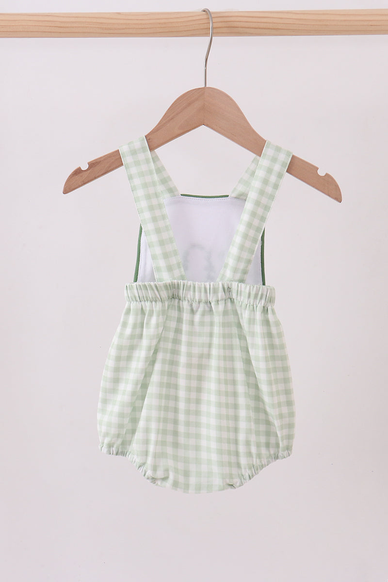 Bunny embroidery gingham bubble