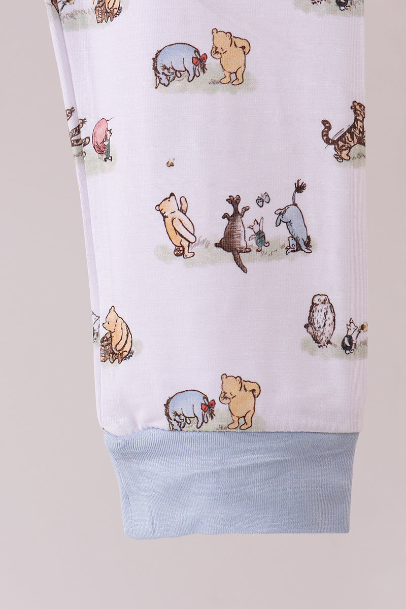 Premium character print bamboo pants set