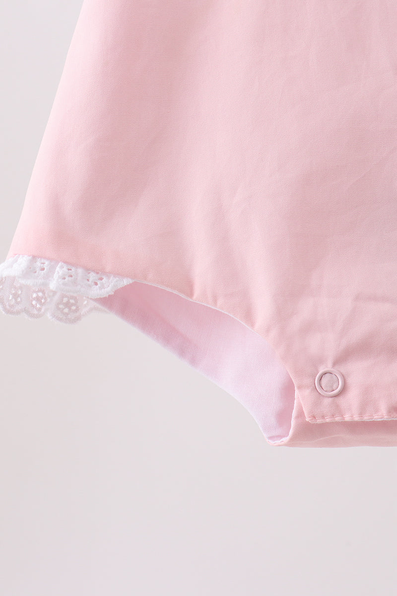 Pink ribbon ruffle bow bubble