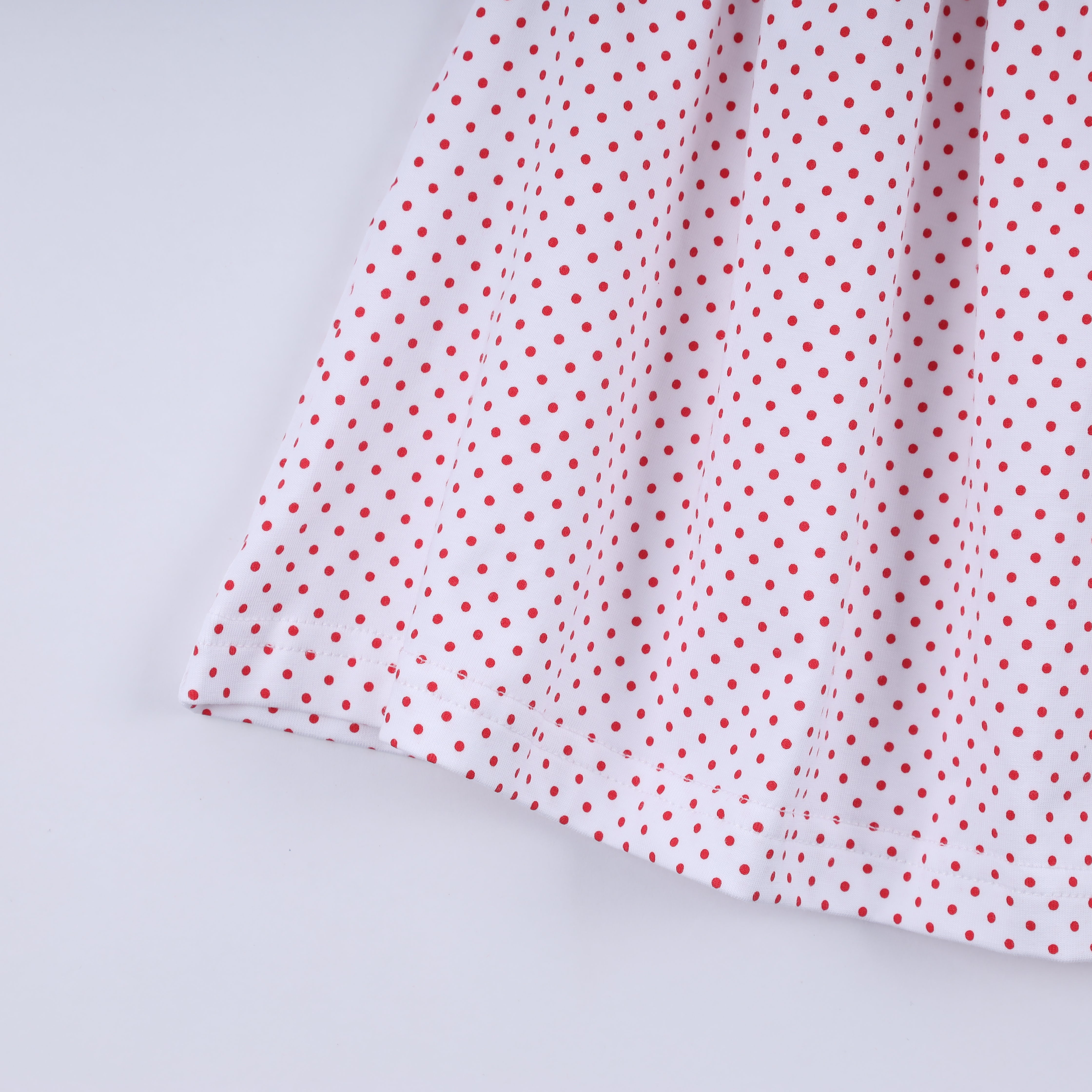 Red gingerbread hand smocked ruffle pants set