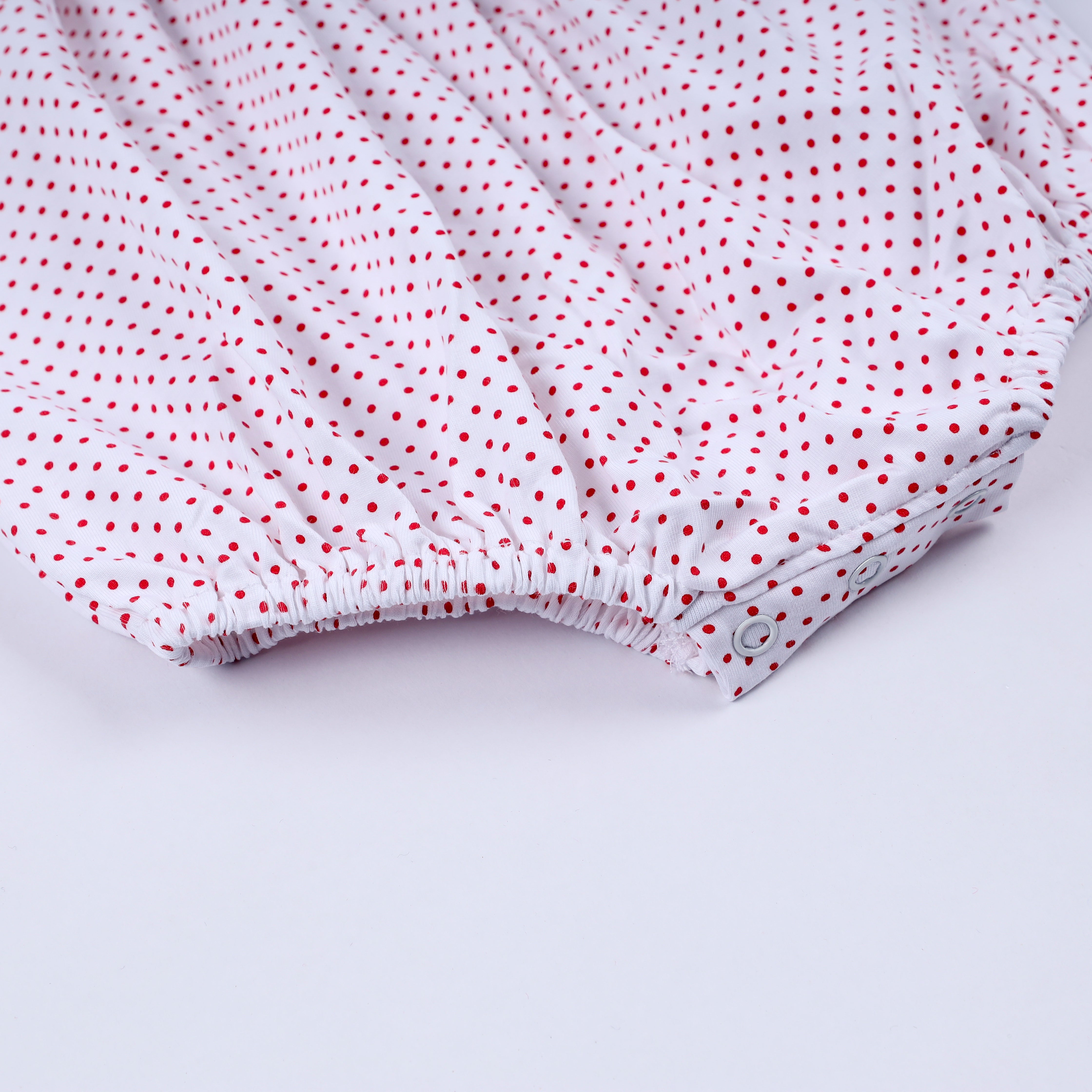 Red gingerbread hand smocked bubble