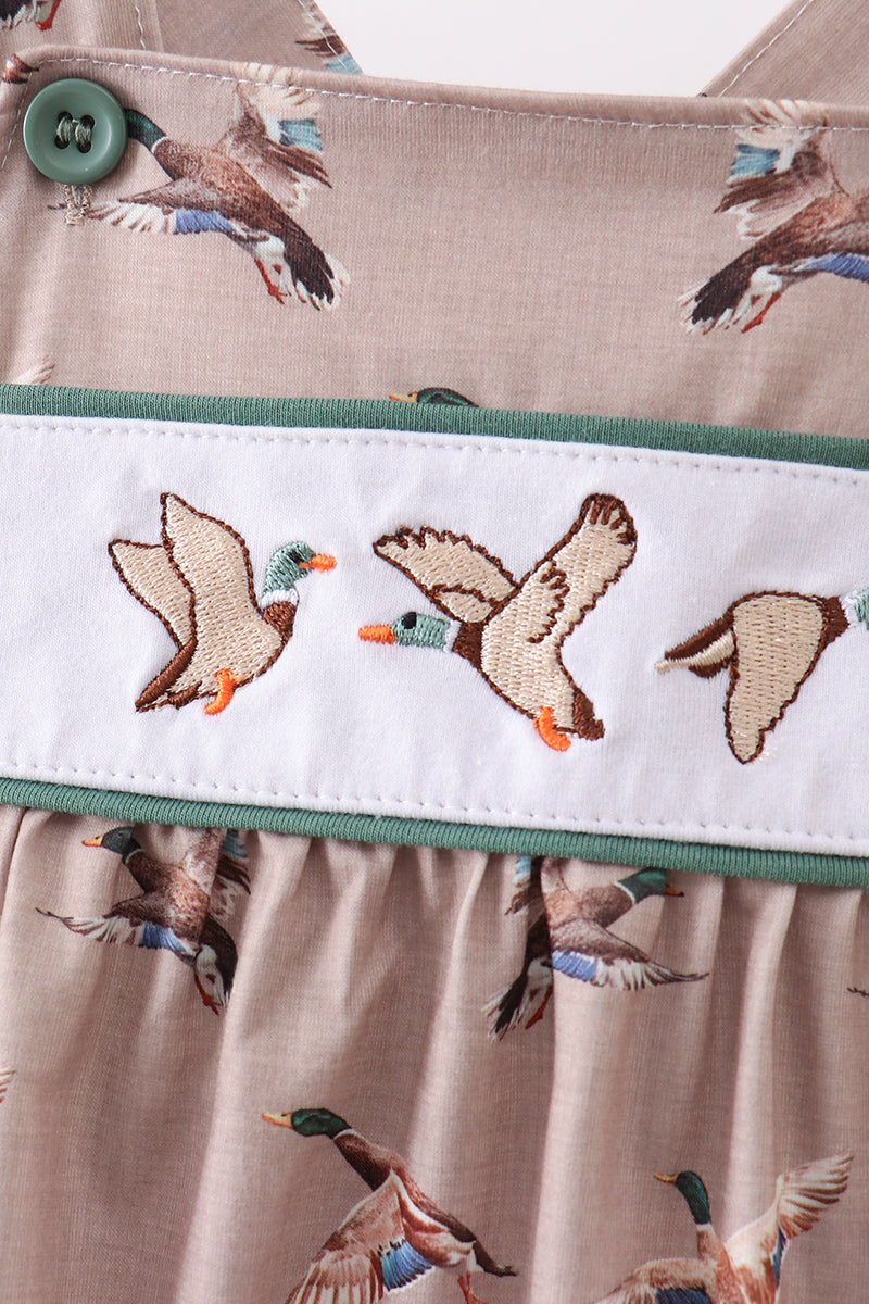 Green Mallard Embroidered Bubble