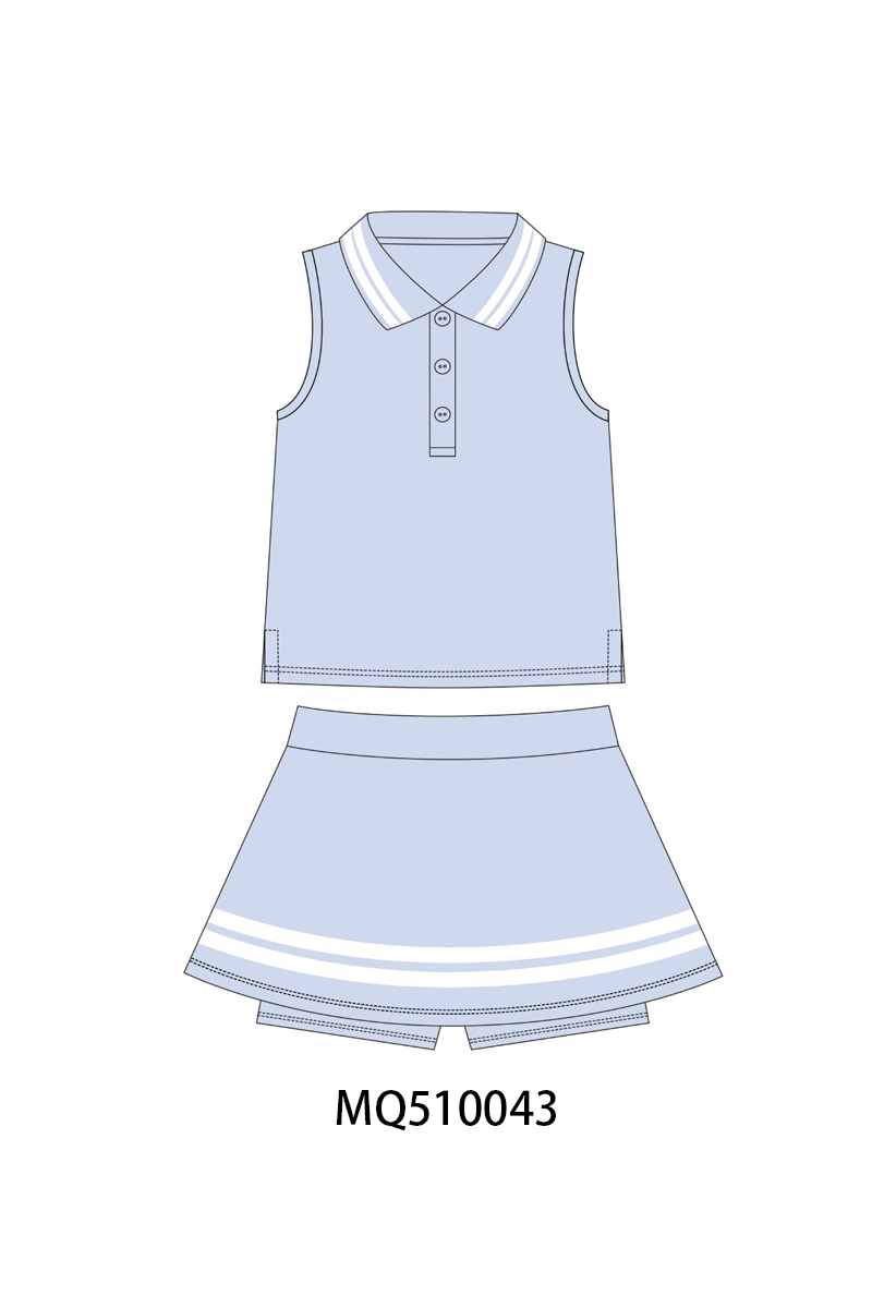 Blue active 2pc skort set