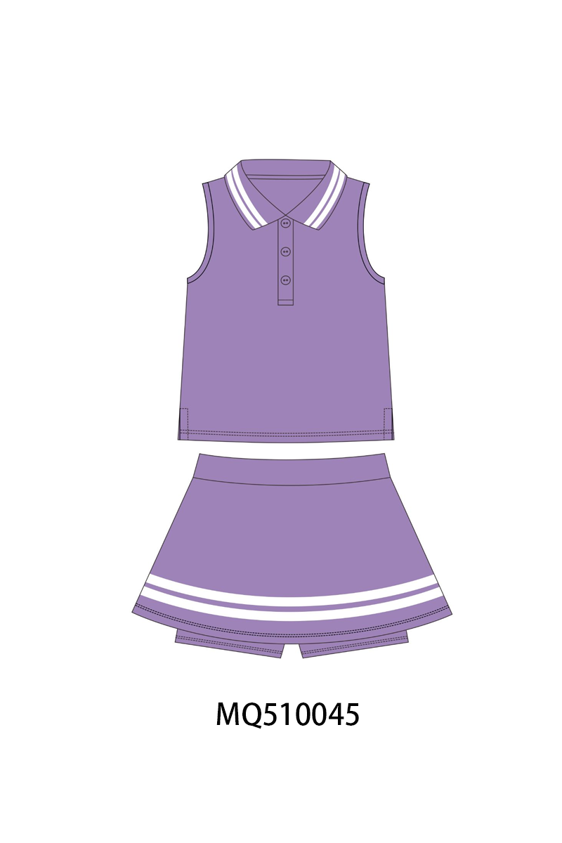 Purple active 2pc skort set